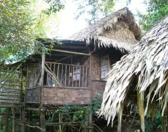 Rustic Bamboo Hut mawlynnong village